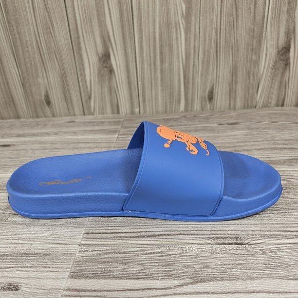 Ed Hardy Darkness Skull Slides Sandal Blue/Orange - EH9041F- Men\'s Size 10 - NEW main image 13